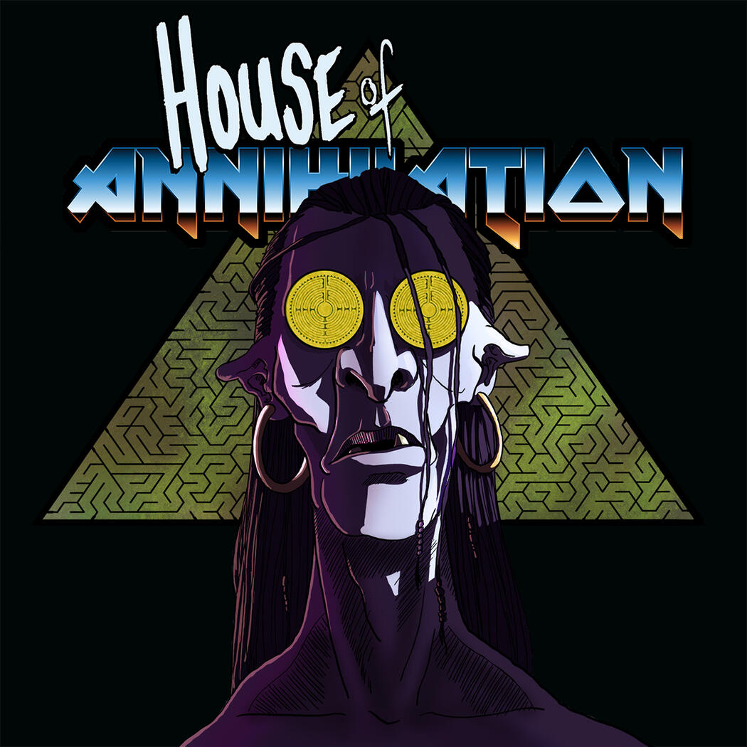 An album cover for the House of Bob "House of Annihilation" actual play TTRPG podcast.